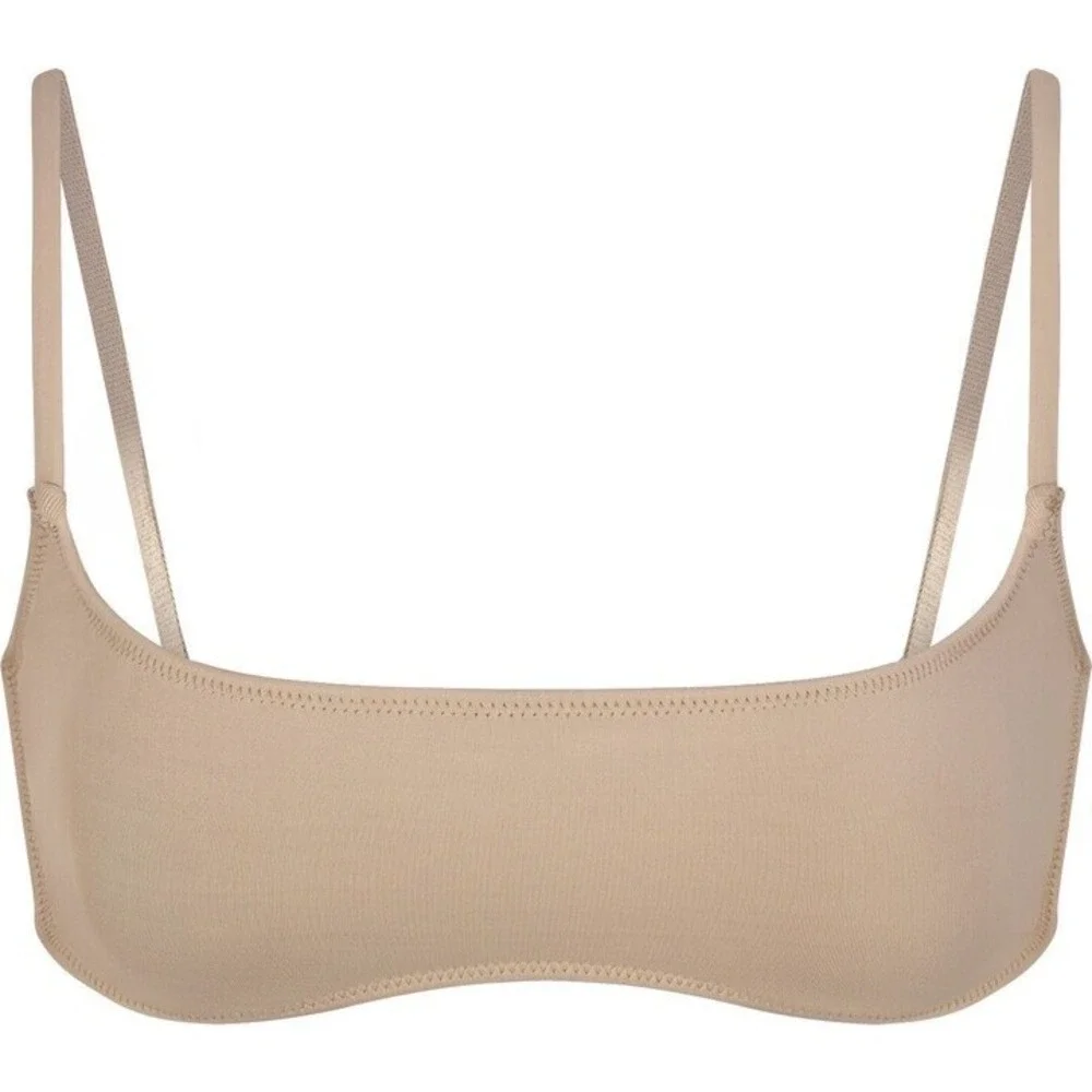 Skims Recycled Swim Micro Scoop Bikini Top Size Large in Desert BT-SCP-2785 NWT